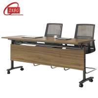 DXBG折叠培训桌简约双人桌子带轮双层会议桌长1200*500*750mm