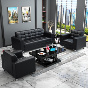 绵冠公沙发午休会客办公室沙发茶几组合简约商务接待小沙发