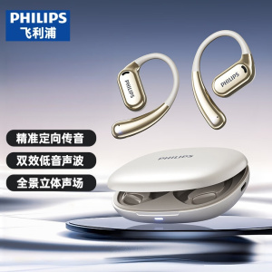 飞利浦(PHILIPS)挂耳式骨传导概念蓝牙耳机TAT3739白色