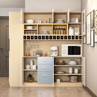 森美人定制客厅柜子家用储物柜现代简约茶水柜餐边柜酒柜一体靠墙置物柜