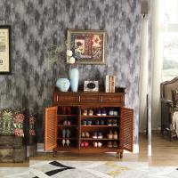 美式实木玄关柜鞋柜客厅欧式厅柜斗柜田园储物柜阳台柜子
