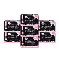 洁婷夜用卫生巾420樱花亲薄透气甜睡套装护围薄款姨妈巾28片