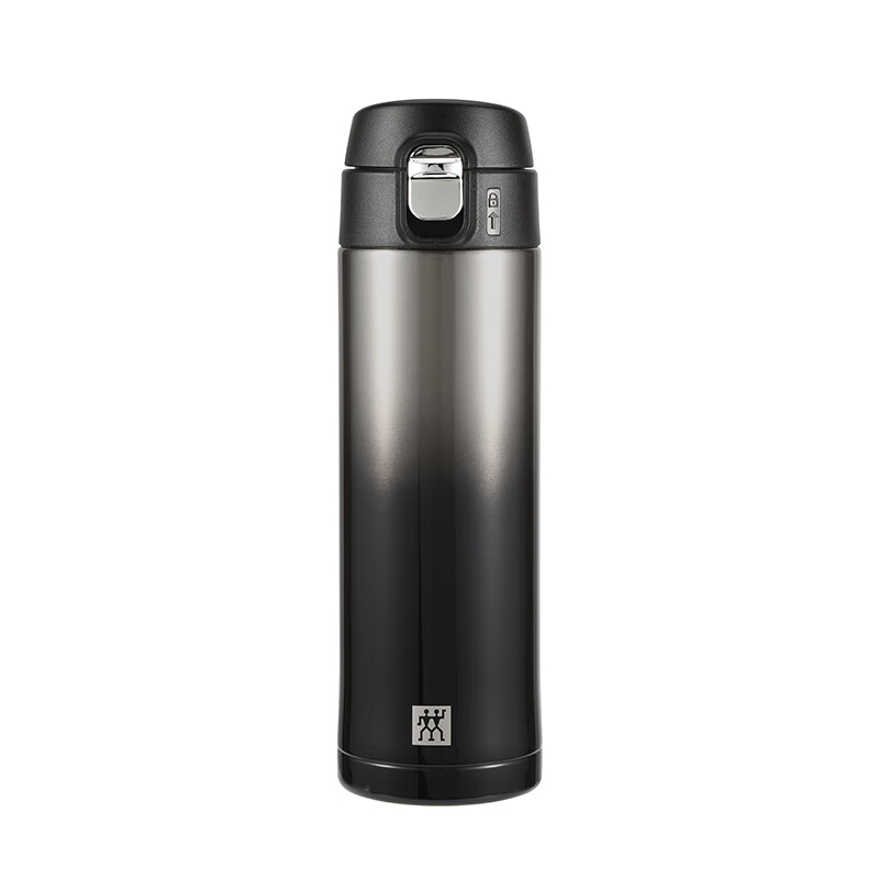 双立人 ZW-BP828/1033577 真空保温弹跳杯 黑银色430mL