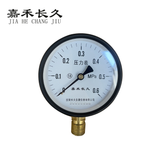 嘉禾长久 压力表 Y100 0-0.6Mpa 块