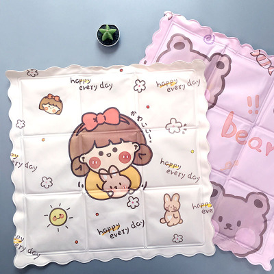 致仕（ZISIZ）韩版可爱女孩凝胶清凉冰坐垫夏季降温学生创意卡通方形汽车水垫℘XP