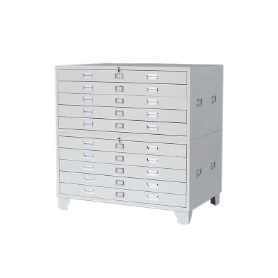 乙壬底图柜工程资料图纸柜0号1号抽屉柜文件柜地图柜菲林柜图纸收纳柜0号双节1300*930*1200 灰白色