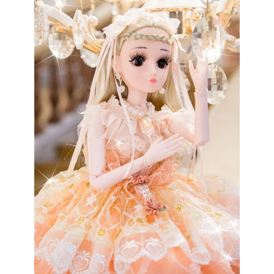 60厘米cm丹路大号公主超大洋娃娃礼盒套装仿真女孩经典版-洛丽斯眨眼60厘米高送支架音乐版（14件套衣服）+豪华礼包
