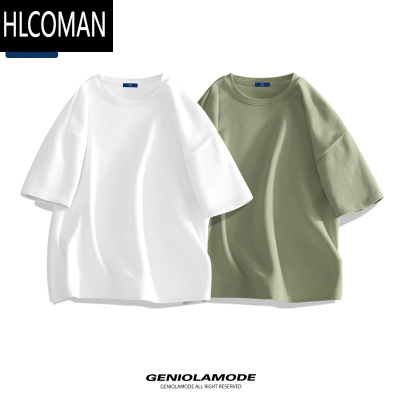 HLCOMAN(装)Genio mode纯色短袖t恤男款夏季宽松休闲半袖上衣服