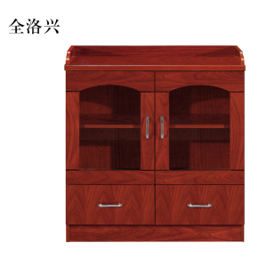 全洛兴胡桃色餐边柜简约茶水柜二门800*400*860