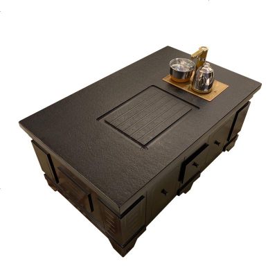 功夫茶几全自动多功能火烧石茶几茶台家庭办公桌椅组合