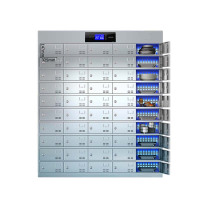 风雷动不锈钢员工食堂消毒碗柜餐厅紫外线高温餐盘餐具柜多格饭盒储物柜50门餐盘柜 紫外线消毒高温热风循环