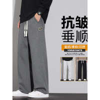 春秋裤子男休闲裤潮牌宽松大码学生帅气显瘦百搭直筒卫裤阔腿