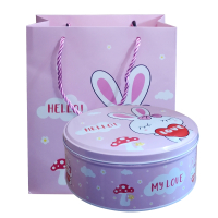 大白兔奶糖糖果礼盒圆形铁盒大白兔114g*2袋组合礼盒装结婚喜糖(配礼袋)大白兔114g*2袋+士力架2条