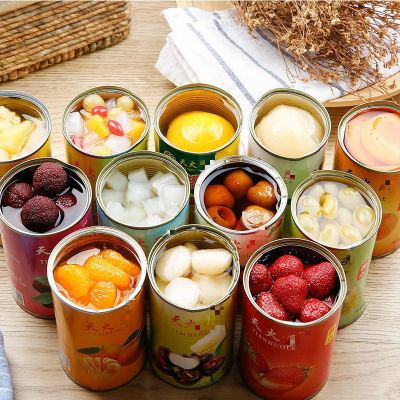 新鲜水果罐头混合黄桃罐头橘子梨菠萝什锦杨梅等桃+梨+杨梅+菠萝+什锦+橘子