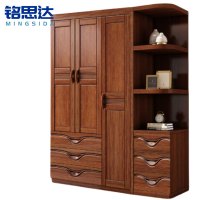 铭思达实木衣柜三门+边柜套