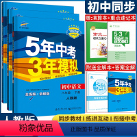 语数英 3本套装 [正版]五年中考三年模拟八年级下册语文数学英语物理生物地理政史历史人教版苏教版外研版初二单元期末冲刺