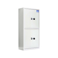 豪利特保密柜财务档案柜文件柜办公室资料储物柜保险柜通双节白色-国保指纹锁