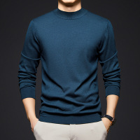 16针高密精仿针织衫男2025秋季新款半高领休闲打底男士毛衣
