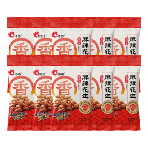 洽洽香花生鲜香麻辣口感酥脆小吃炒货休闲零食麻辣味110g*10袋