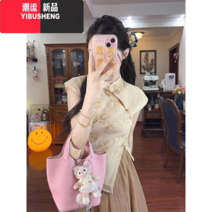 YIBUSHENG装一整套茶系搭配今年流行漂亮套装裙新中式女装国风连衣裙女