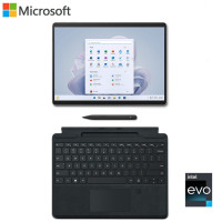 [配原装典雅黑键盘盖+触控笔]微软Surface Pro9 亮铂金 12代i7 16G 512G 13英寸 二合一平板电脑 笔记本 Win11 Pro WiFi版