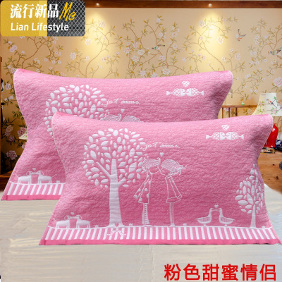 棉纱布枕巾三层布艺成人四季情侣批發棉色大号透气枕头巾秋 三维工匠