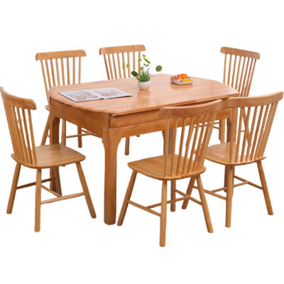 依韵珂餐桌1桌6椅1200*750*750mm套