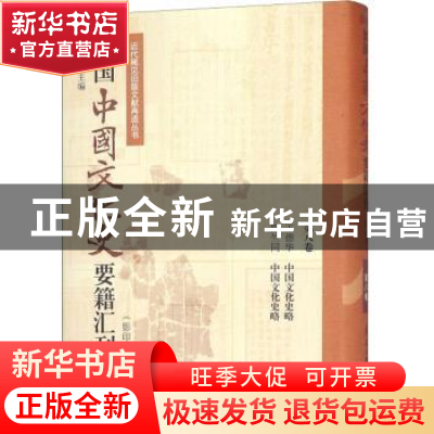 正版 民国中国文化史要籍汇刊:第八卷:王德华 中国文化史略 陈竺