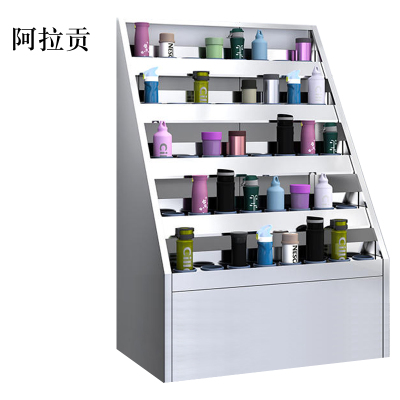 阿拉贡304不锈钢员工车间多格茶杯放置收纳柜40位水杯架1250*850*590