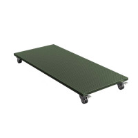 东升顺军绿色移动托盘战备物资平板推车可移动仓储物资运输推车军绿色移动托盘2000*800*170mm
