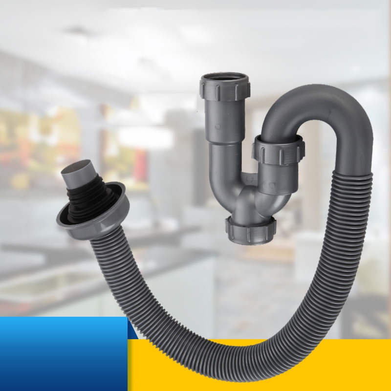 面盆防臭知渡下水管洗手池下水器s弯长排水管道洗脸盆台盆u型下水软管