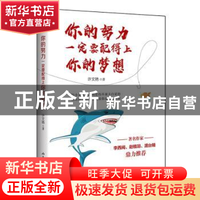 正版 你的努力一定要配得上你的梦想 许文艳著 山东文艺出版社 97