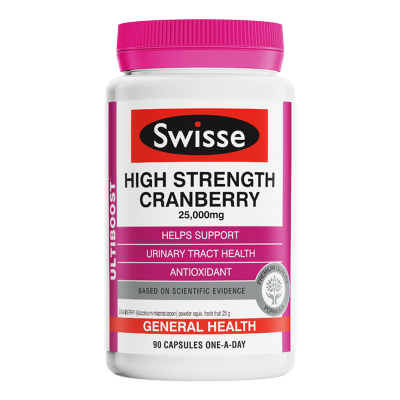 Swisse斯维诗 高浓缩蔓越莓胶囊 90粒 25000mg 有益女性私密健康 缓解私处不适 提升泌尿系统功能