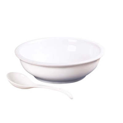 安立洁康 陶瓷汤碗勺 10英寸(套)