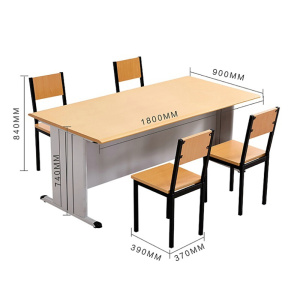 铭威盾阅览桌学校图书馆阅览室桌椅组合防火面板阅览桌办公长条桌[工厂现做 7天内发货]