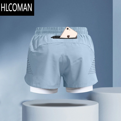 HLCOMAN冰丝运动短裤男夏季三分速干马拉松田径健身跑步专用体育可放手机