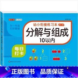 10以内分解与组成 [正版]每日打卡幼小衔接练习本第二辑 口算题卡5以内加减法10以内加减法20以内加减法幼儿园升一年级