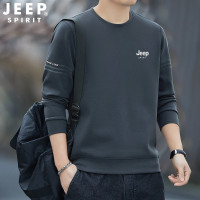 吉普JEEP卫衣男秋冬新款男士品质圆领长袖T恤运动加绒大码打底衫