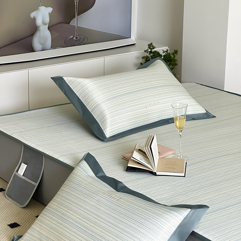 A类母婴级夏季凉席冰丝席可水洗家用折叠凉感床笠款家用空调软席4