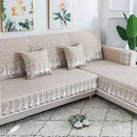 家柏饰(CORATED)四季通用防滑沙发垫坐垫子布艺全包萬能沙发套罩沙发盖布沙发巾 澜亭卡其 70*70cm