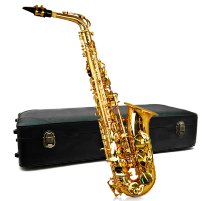 炎黄萨克斯降E调中音初学者成人儿童黄铜管乐器考级送萨克斯包