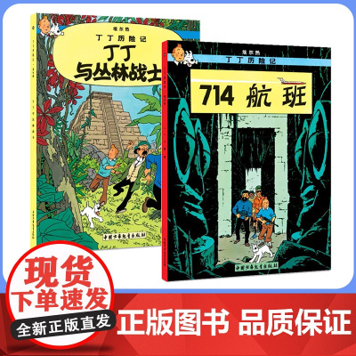 714航班(第二十一集)+丁丁与丛林战士(第二十二集)大开本 新版丁丁历险记连环画卡通漫画故事书小学生课外阅读书籍