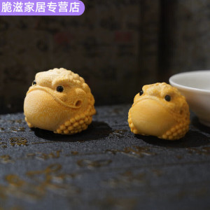 竹雕手把件金蟾龙血竹实心竹雕龙血金丝竹金手把文玩金蟾摆件把玩