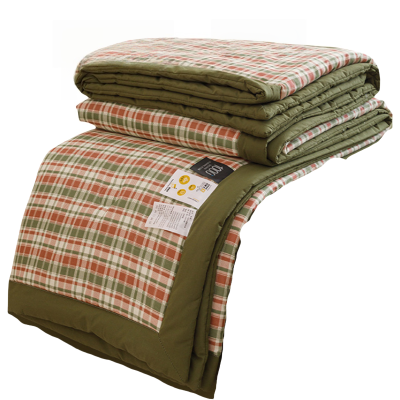 铭思沃双人被 200*230cm条 格子绿 套