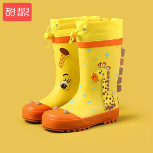甜甜仔3D卡通橡胶雨鞋儿童雨鞋男童女童防滑防水鞋宝宝雨靴水靴中大小童幼儿小孩