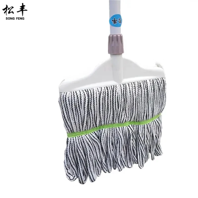 松丰(SONG FENG)不锈钢加长棉线不掉毛拖把墩布干湿两用大号拖布棉拖拖把166cmX30cm把