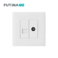 福田 插座 明装开关插座面板明线家用墙壁 明装一位电视一位电话 单位:个