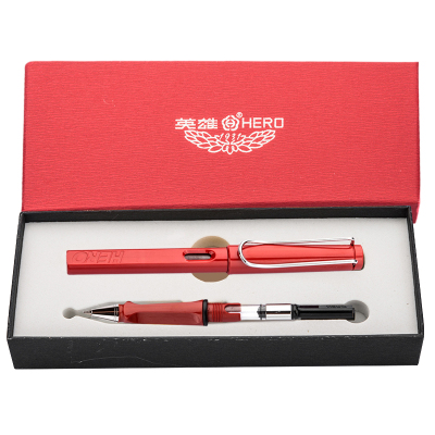 英雄(HERO)钢笔 359套装正姿色彩学生系列 双笔头F尖+EF暗尖