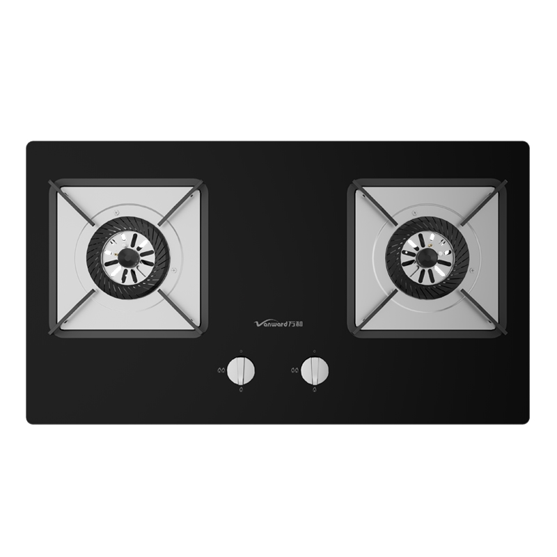 万和(Vanward) 天然气燃气灶JZT-B8L03Q大火力 4.5kW双眼灶 钢化玻璃台嵌两用一级能效 嵌入式两用