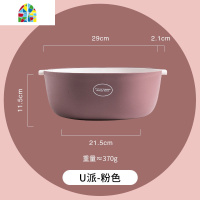 双层洗菜盆厨房家用塑料洗菜篮洗水果菜篮子水果盘客厅 FENGHOU SF-625浅灰2件套